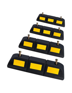 Parada de Ruedas de Goma Vacallity 4 Pcs 7.62 cm Alta Visibilidad