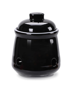 Conservador de Ajo Cerámico HAOTOP Mini con Tapa 340g Negro