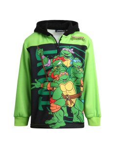 Sudadera con Capucha Niños TMNT - Felpa Suave 2T Verde