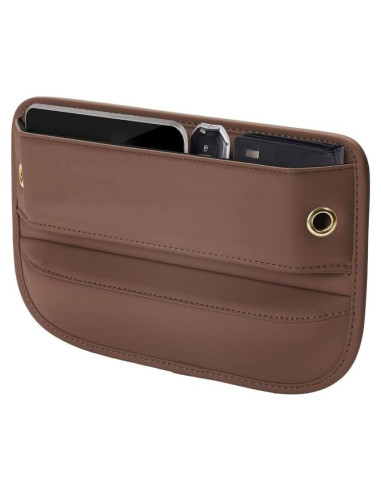 Organizador Lateral de Asiento de Coche INTMOOD Cuero Marrón