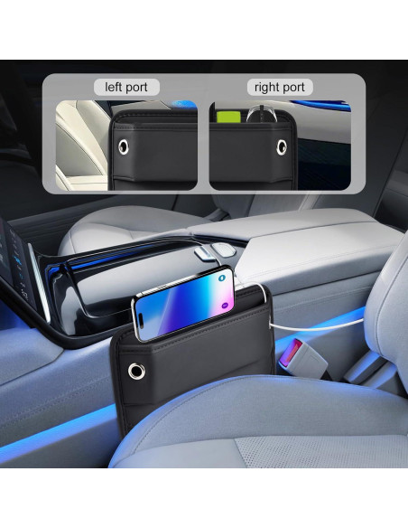 Organizador Lateral de Asiento de Coche INTMOOD Cuero Marrón