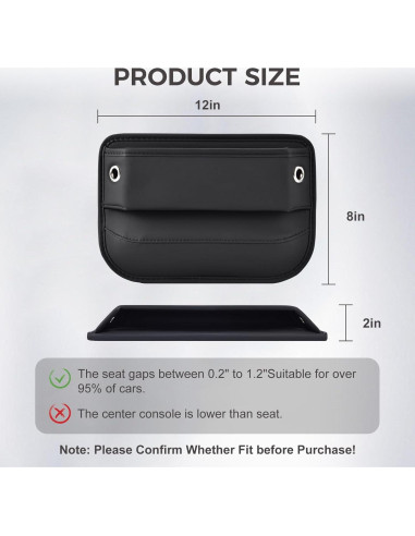 Organizador Lateral de Asiento de Coche INTMOOD Cuero Marrón