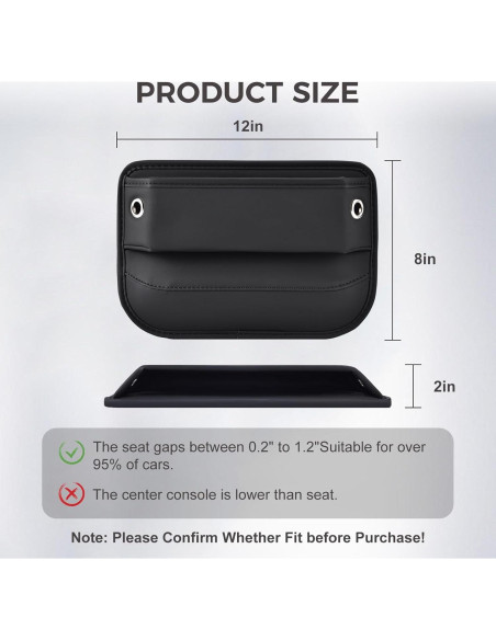 Organizador Lateral de Asiento de Coche INTMOOD Cuero Marrón