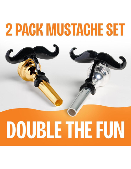 Bigote Clip-On para Trompeta Fortivo - 2 Pack con Estuche