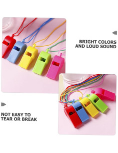 100 Silbatos de Plástico Abaodam para Eventos y Deportes 2