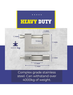Candado de Seguridad Magmaus RTL70 - Alta Resistencia 70mm 2
