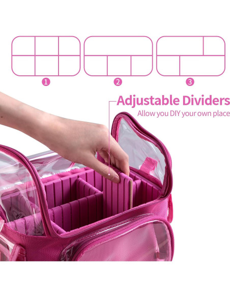 Bolsa de Maquillaje BS-MALL Rosa Fucsia Organizador PVC Bolsa de Maquillaje BS-MALL Rosa Fucsia Organizador PVC
