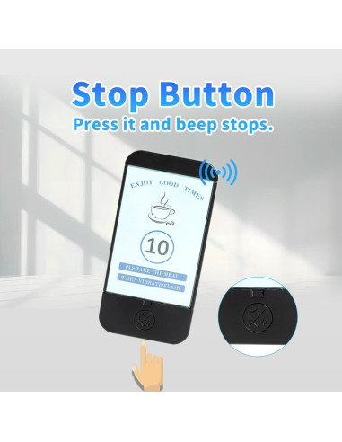 Sistema de Llamada Inalámbrico AGJ 16 Pagers para Restaurantes