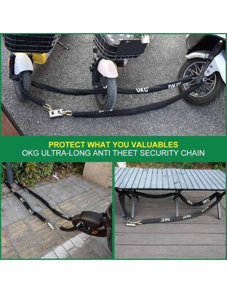 Cadena de Seguridad OKG Maximum 3,05m x 9mm Acero Antirrobo