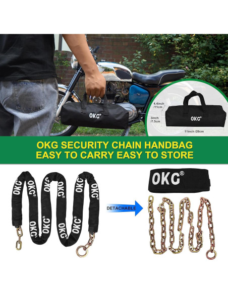 Cadena de Seguridad OKG Maximum 3,05m x 9mm Acero Antirrobo