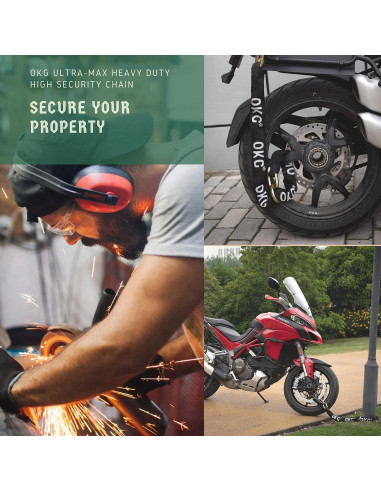 Cadena de Seguridad OKG Maximum 3,05m x 9mm Acero Antirrobo