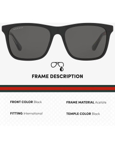 Gafas de sol Gucci GG0381SN cuadradas 57mm con protección UV 2