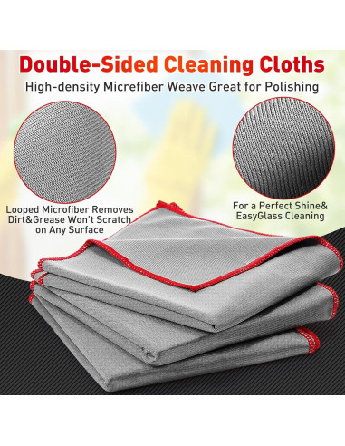 Paquete de 24 Paños de Microfibra Maxcheck 40x40 cm Gris