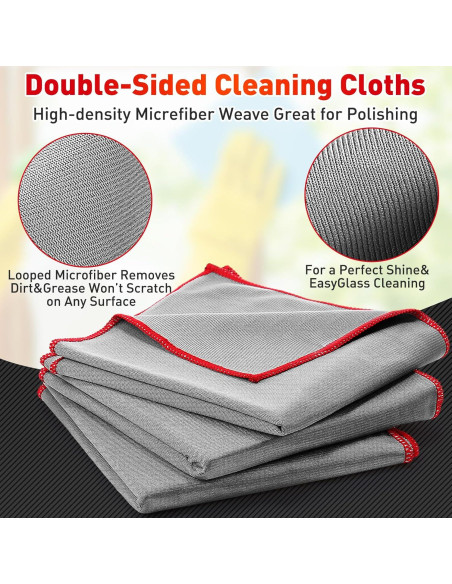 Paquete de 24 Paños de Microfibra Maxcheck 40x40 cm Gris