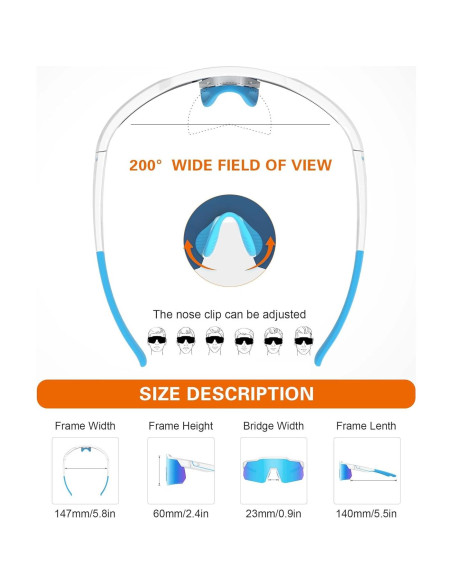 Gafas de Sol Deportivas Suoso UV400 para Hombres - TR90