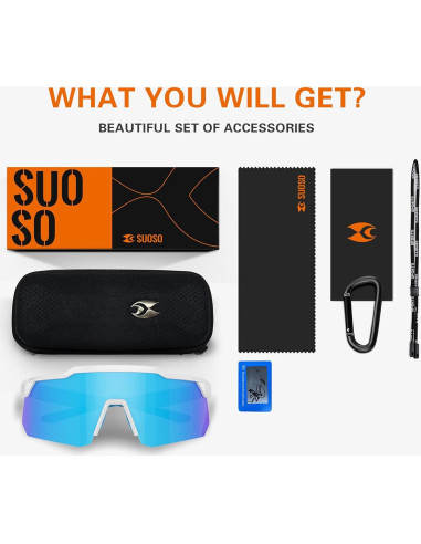 Gafas de Sol Deportivas Suoso UV400 para Hombres - TR90