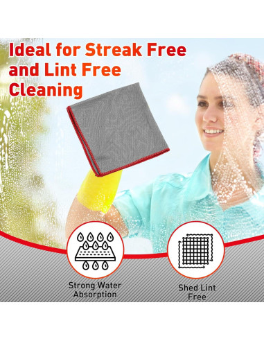 Paquete de 24 Paños de Microfibra Maxcheck 40x40 cm Gris