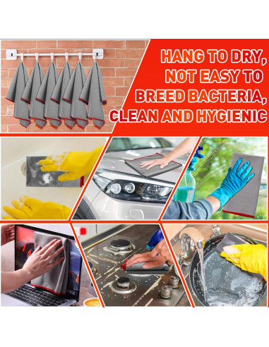 Paquete de 24 Paños de Microfibra Maxcheck 40x40 cm Gris