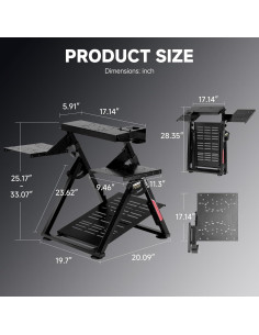 Soporte de Simulador de Vuelo GTPLAYER Ajustable Negro 2