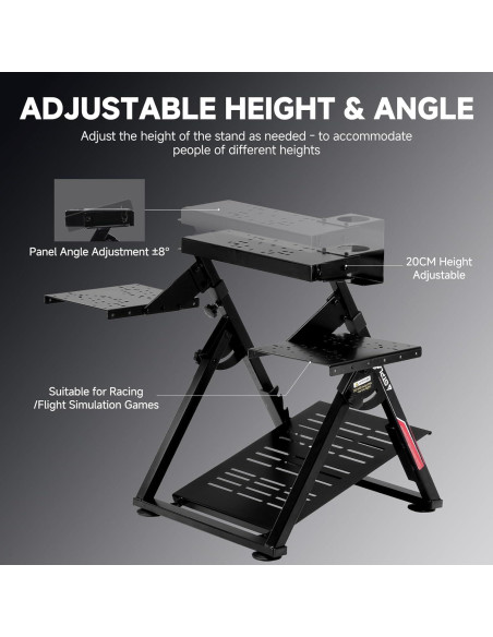 Soporte de Simulador de Vuelo GTPLAYER Ajustable Negro