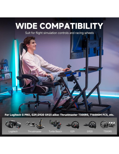 Soporte de Simulador de Vuelo GTPLAYER Ajustable Negro