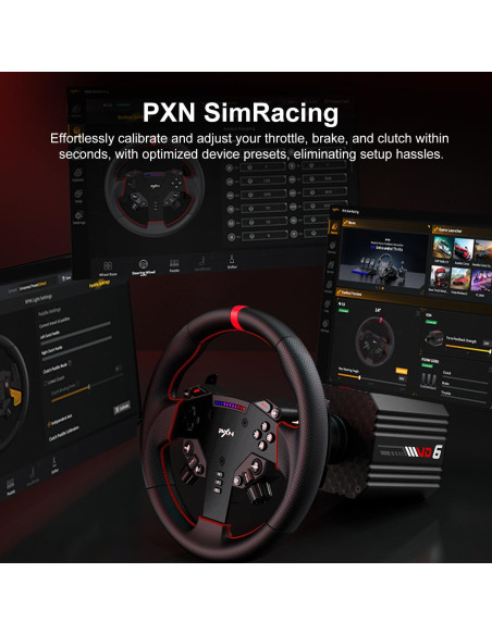 Base de Volante PXN VD6 Direct Drive 6Nm para PC