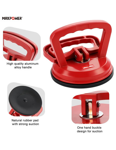 Elevador de Ventosa MAXPOWER 120 mm 49.9 kg Rojo