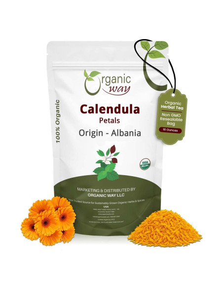 Pétalos de Caléndula Secos Organic Way 0.45 kg - Certificado Orgánico
