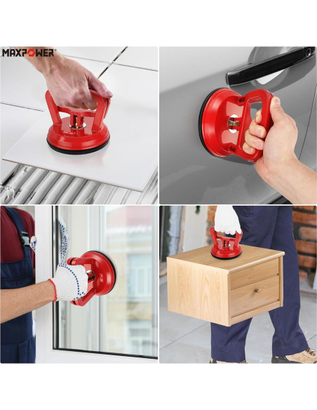 Elevador de Ventosa MAXPOWER 120 mm 49.9 kg Rojo