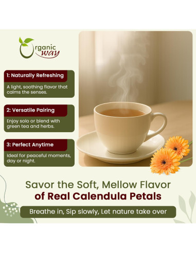 Pétalos de Caléndula Secos Organic Way 0.45 kg - Certificado Orgánico