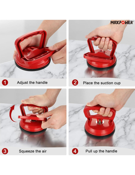 Elevador de Ventosa MAXPOWER 120 mm 49.9 kg Rojo