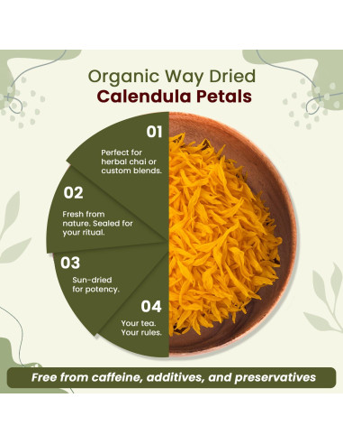 Pétalos de Caléndula Secos Organic Way 0.45 kg - Certificado Orgánico