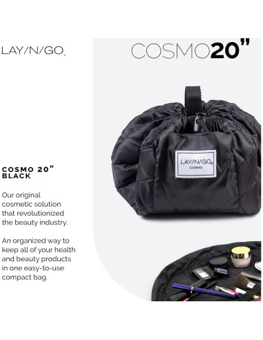 Bolsa de Cosméticos Lay-n-Go Cosmo 50.8 cm Negra Lavable