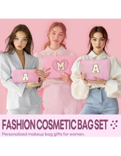 2 Bolsas de Maquillaje Rosa para Mujeres - Viaje y Aseo 2