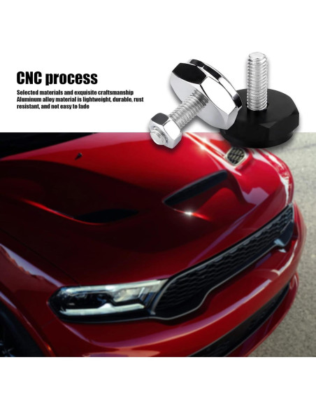 Kit de Sujetadores de Tornillos para Placas de Matrícula Gseigvee 4 PCS Calavera Roja