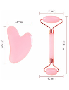 Kit de Masaje Facial Genérico con Rodillo de Hielo y Gua Sha 2