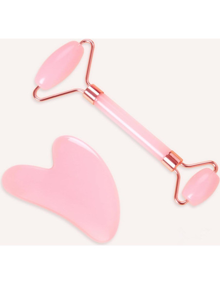 Kit de Masaje Facial Genérico con Rodillo de Hielo y Gua Sha