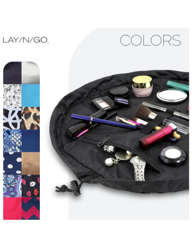 Bolsa de Cosméticos Lay-n-Go Cosmo 50.8 cm Negra Lavable