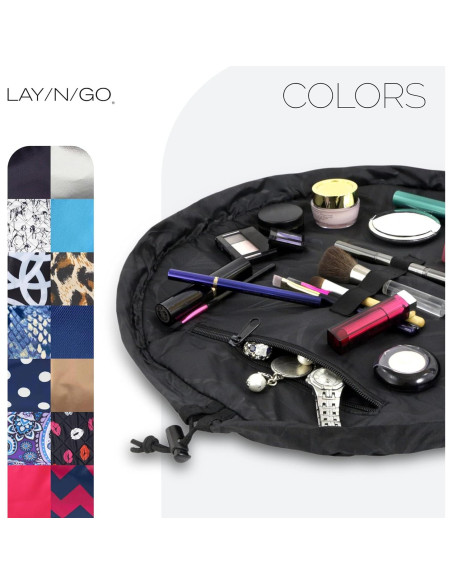 Bolsa de Cosméticos Lay-n-Go Cosmo 50.8 cm Negra Lavable
