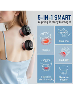 Set de Ventosas Inteligente 5-en-1 Yepfom con Calor y Luz Roja 2