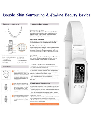 Máquina V-Face Versha para papada doble - 15 intensidades y 8 modos