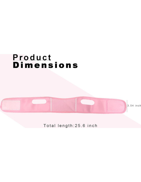 Correa Facial Reutilizable para Dormir - Elevadora V Rosa
