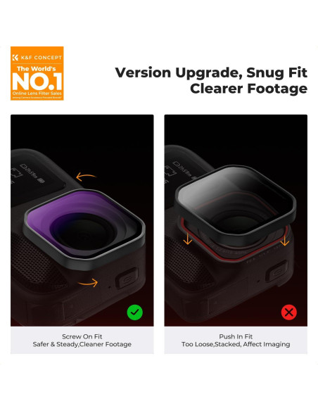 Kit de Filtros K&F Concept para Insta360 Ace Pro 2 - 4 Piezas