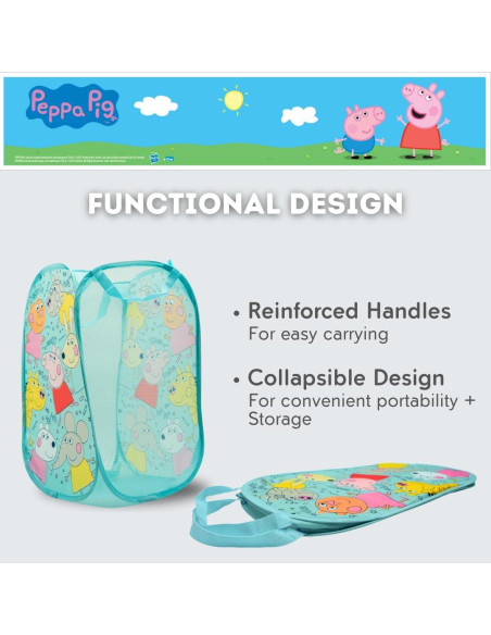 Cesta de Almacenamiento Colapsable Peppa Pig 70L Franco