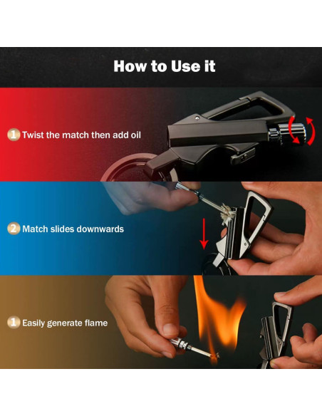 Encendedor de Cerillas Permanente Laicengo EDC con Abrebotellas