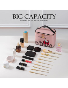 Bolsa de Maquillaje AmBealla Grande Impermeable Rosa 22x12x16cm 2