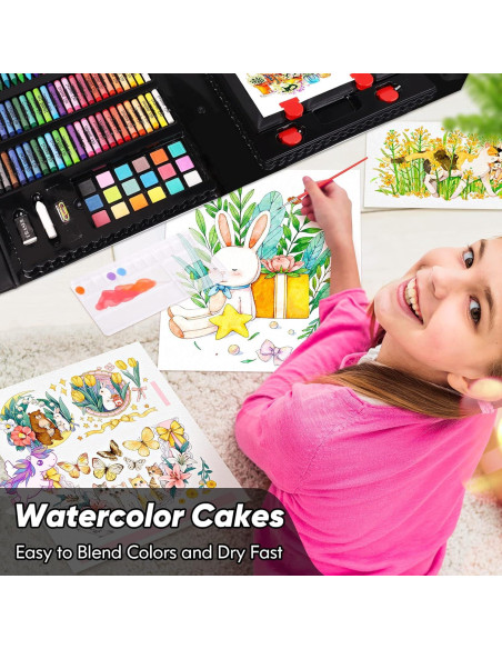 Set de Dibujo Soucolor 283 Piezas con Caballete y Bloc