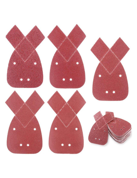 Lijas de papel triangular Glarks 60 piezas con 5 granos