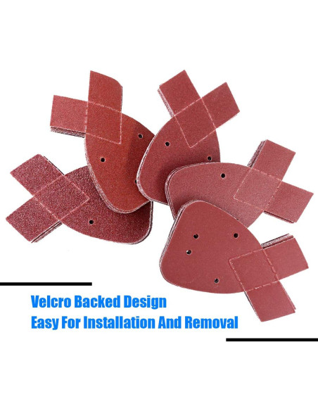 Lijas de papel triangular Glarks 60 piezas con 5 granos