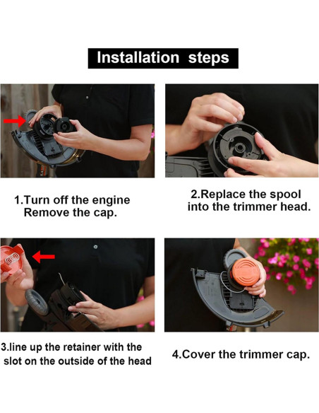 Bobina de Repuesto LBK 0.165 cm para Desmalezadoras BLACK+DECKER AF-100, Paquete de 3